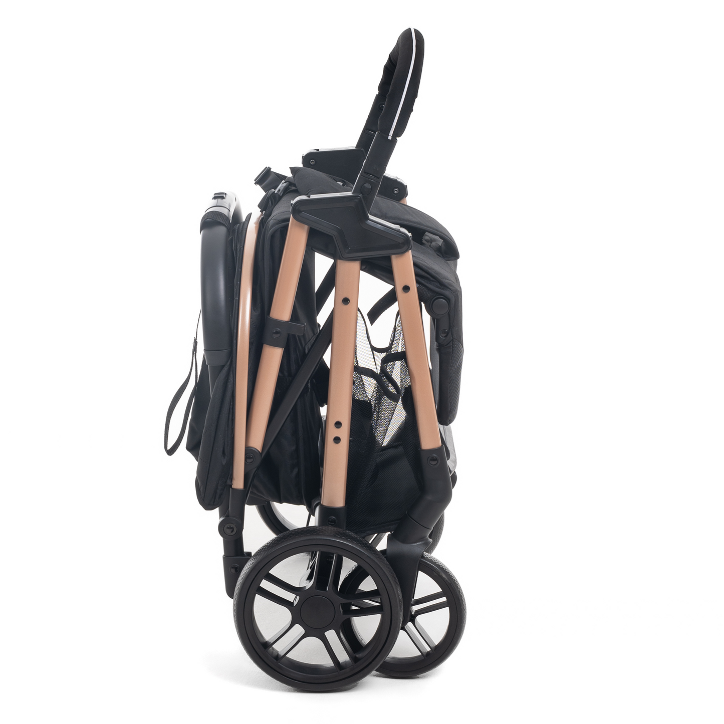 Bebelissimo - Poussette Bébé Canne Ultra Compacte – Légère – Pliage à Une Main – Noix - noir