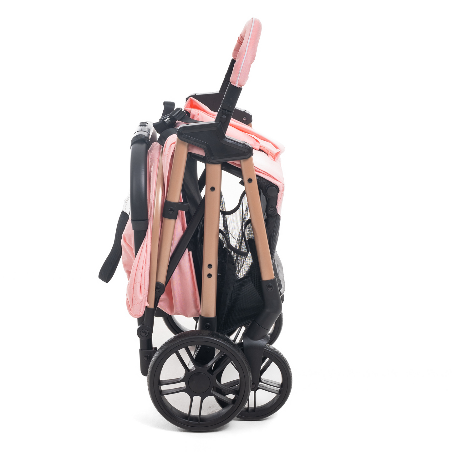 Bebelissimo - Poussette Bébé Canne Ultra Compacte – Légère – Pliage à Une Main – Noix - rose