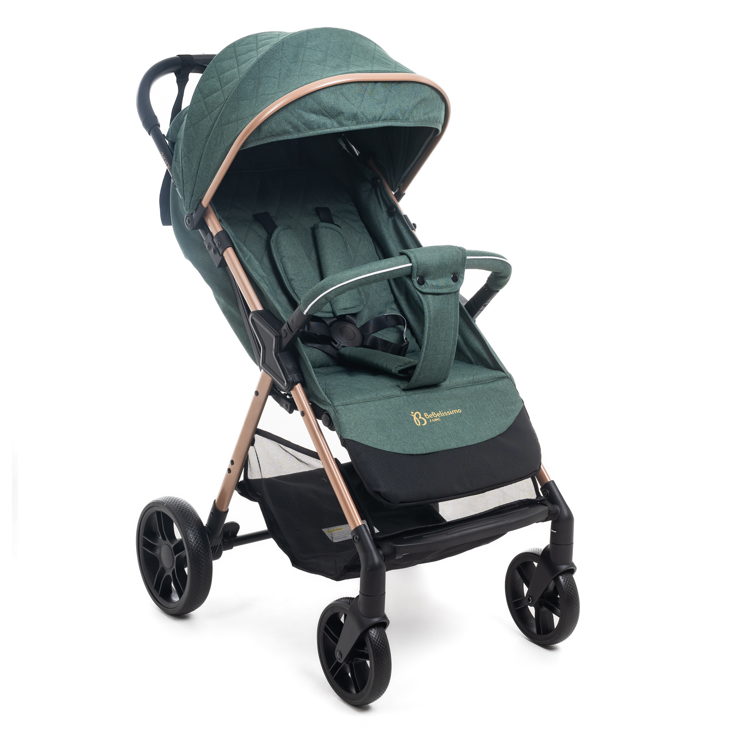 Bebelissimo - Poussette Bébé Canne Ultra Compacte – Légère – Pliage à Une Main – Noix - vert